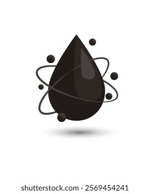 Oil Drop vector stock illustration. Oil Drop vector icon on a white background with shadow