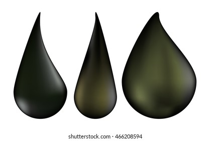 oil drop vector symbol icon design. illustration isolated on white background