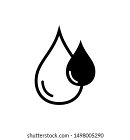Oil drop or water drop icon vector isolated on white background
