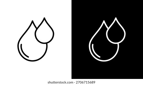 Oil Drop White Icon Set Design