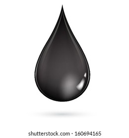 Oil droplet isolated on white background 