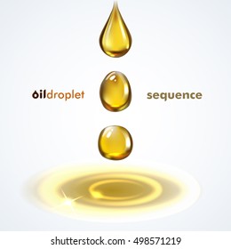 Oil Droplet Vector Sequence Or Set