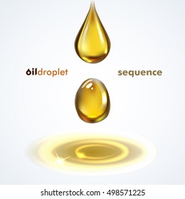 Secuencia vectorial de la gota de aceite o conjunto