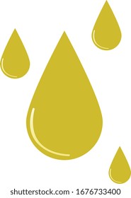 oil droplets illustration flat vector icon