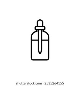 Icono de Vector de botella de aceite. Trazo negro editable.