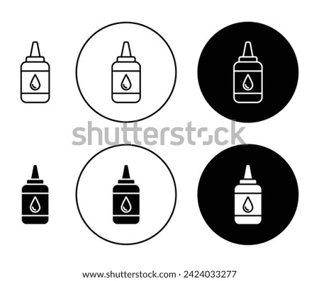 Oil Dropper Bottle Vector Illustration Set. Essential serum pipette sign in suitable for apps and websites UI design.