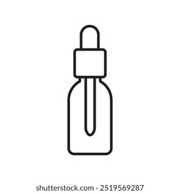 Oil dropper bottleline icon. vector illustration. EPS10