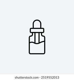 Oil dropper bottleline vector icon. EPS 10