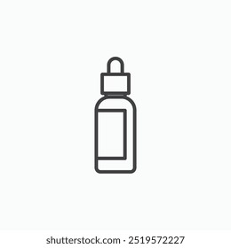 Oil dropper bottlelinesimple icon in line style.