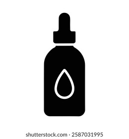 oil dropper icon Simple thin line logo