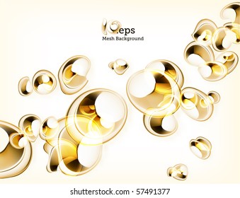 Oil drops background Mesh, eps10