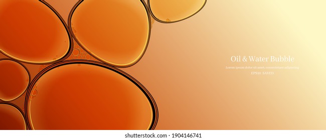 oil drops on a water surface abstract background.