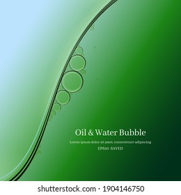 oil drops on a water surface abstract background.