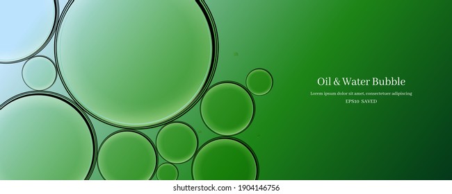 oil drops on a water surface abstract background.