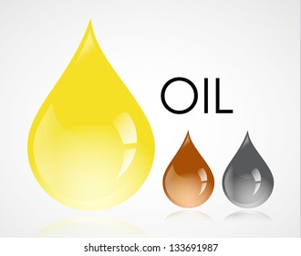 Oil drops - vector illustration