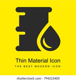 Oil drum bright yellow material minimal icon or logo design