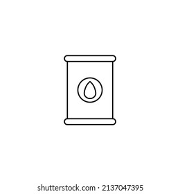 Barril de contenedor de tambor de aceite con icono de vector plano para aplicaciones y sitios web Color del icono del vector de barril editable
Símbolo del vector de ilustración del icono de la barra de esquema