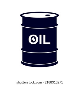 Contenedor de tambor de petróleo, icono de vector llano de barril, icono de barril de petróleo para aplicaciones y sitios web. Ilustración del vector