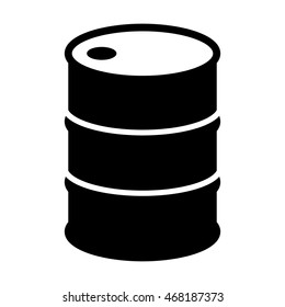 Oil drum container / barrel flat vector icon for apps and websites
