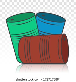 Oil drum container / barrel / iron steel drum flat icon for apps and websites