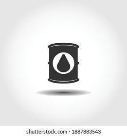 Oil drum container. barrel isolated vector icon. ecology design element