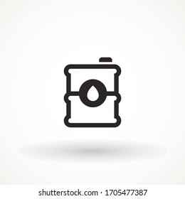 Oil drum container barrel sign flat vector icon for apps and websites. Outline barel oil icon illustration vector symbol isolated on white background