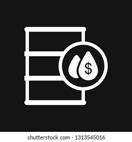 Oil drum container icon logo, illustration, vector sign symbol for design