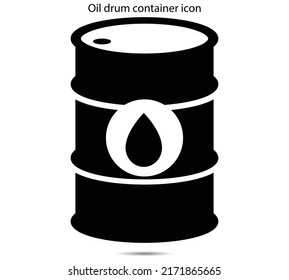Oil drum container icon vector illustration graphic on background