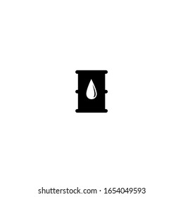 oil drum icon. flat, simple, black.