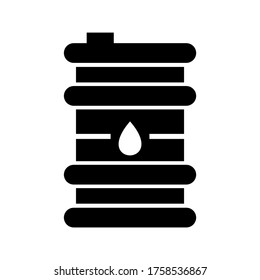 Symbol der Öltrommel oder Logo einzeln auf Zeichen, Vektorgrafik - hochwertige Vektorsymbole im schwarzen Stil
