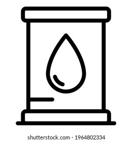 Oil drum icon. Outline Oil drum vector icon for web design isolated on white background