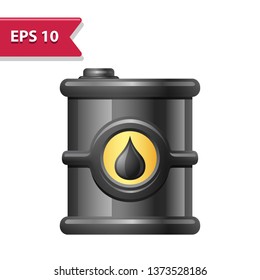 Oil Drum Icon. Professional, pixel-aligned icon in realistic colors.