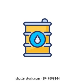 Icono del tambor de aceite en vector. Logotipo