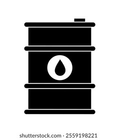 oil drum icon vector on white background. petrol barrel