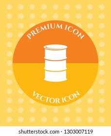 Oil Drum Icon for Web. Application, Software & Graphic Design.