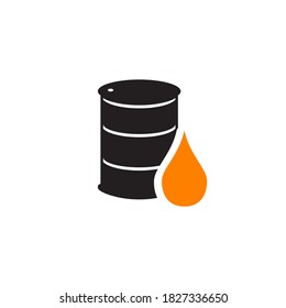 Oil drum logo design vector template