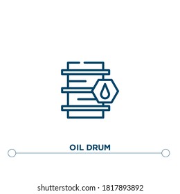 oil drum outline vector icon. simple element illustration. oil drum outline icon from editable industry concept. can be used for web and mobile
