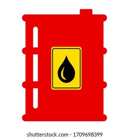 ilustración vectorial del tambor de aceite rojo