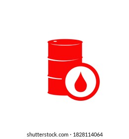 Plantilla vectorial de diseño del logotipo del símbolo del tambor de aceite