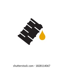 Oil drum sign logo design vector template