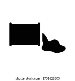 oil drum vector glyph flat icon 
