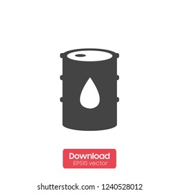 Oil drum vector icon