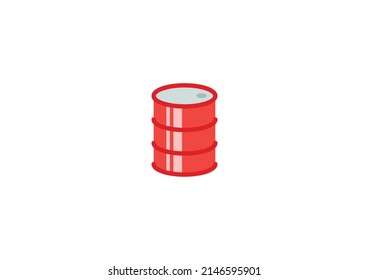 Vector de tambor de aceite Emoticon aislado. Icono del tambor de aceite