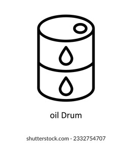 oil Drum Vector  outline Icon Design illustration. Nature and ecology Symbol on White background EPS 10 File