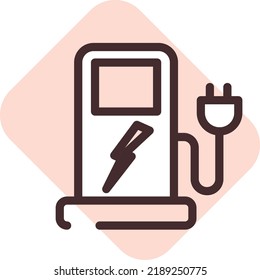 Adaptador de electro de aceite, ilustración, vector sobre fondo blanco.