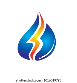Oil Energy Fire Logo Vector 