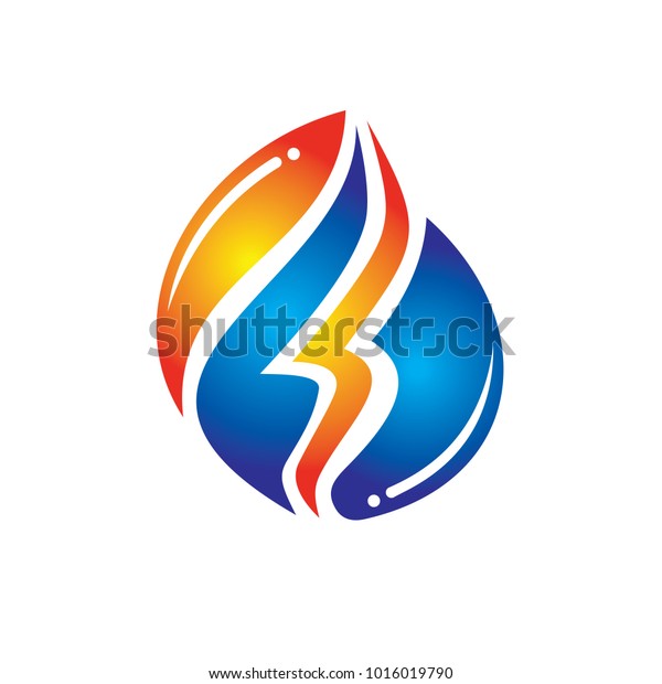 Oil Energy Fire Logo Vector\
