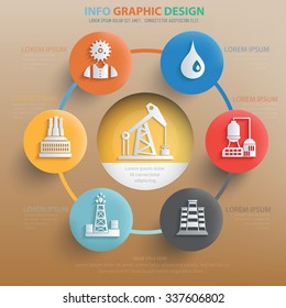 
Oil energy and industry info graphic design,clean vector