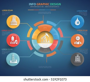 
Oil energy and industry info graphic design,clean vector