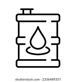 Oil energy related icon, useful as a symbol of the use of types of energy. Editable black outline vector illustration.